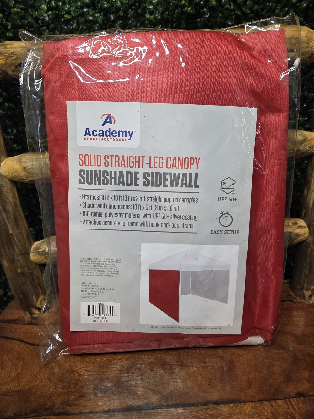 Academy Solid Canopy Sunshade Sidewall - Red